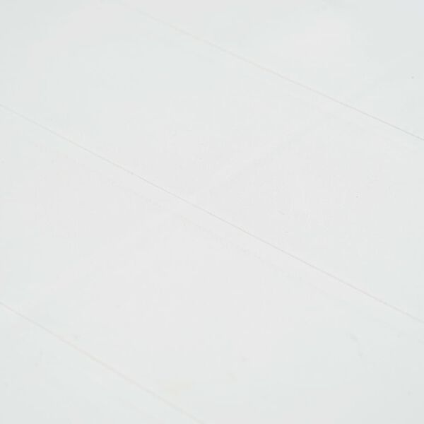 vidaXL طاولة حديقة أبيض 220×90×72 سم بلاستيك بمظهر روطان