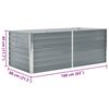 vidaXL حوض حديقة مرتفع 160&times;80&times;45 سم فولاذ مجلفن رمادي