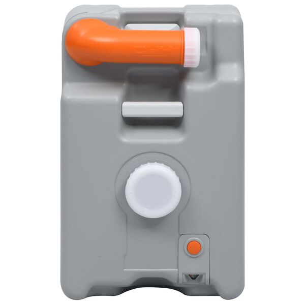 vidaXL خزان مياه بعجلات للتخييم 25 لتر رمادي