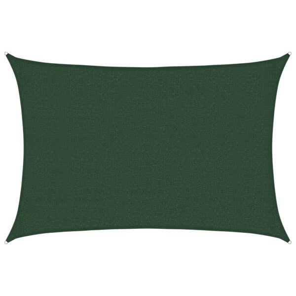vidaXL مظلة شراعية 160 جم/م&sup2; أخضر داكن 2.5&times;4 م HDPE