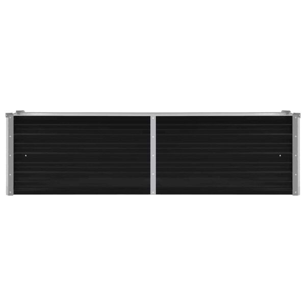 vidaXL حوض حديقة مرتفع أنثراسيت 160×40×45 سم فولاذ مجلفن