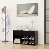 vidaXL بنش أحذية أسود 80&times;30&times;45 سم خشب صناعي