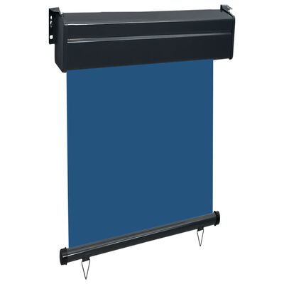 vidaXL مظلة شرفة جانبية 65×250 سم أزرق