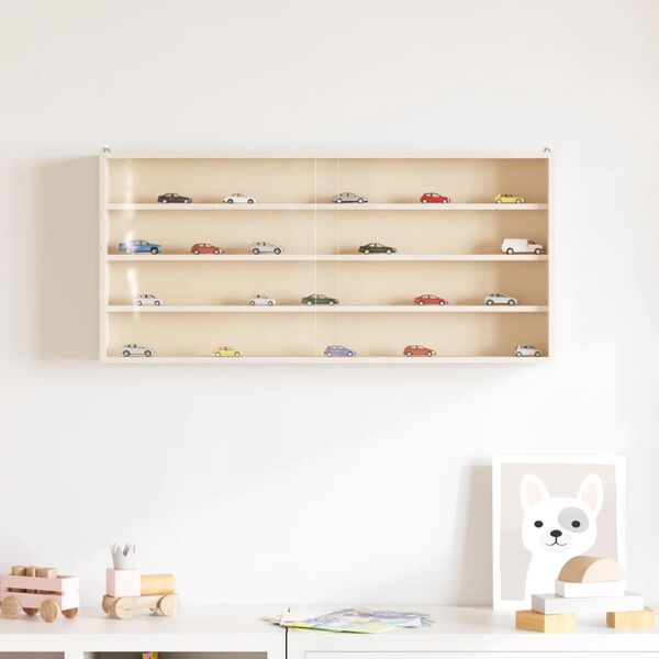 vidaXL خزانة عرض خشبية لهواة الجمع من بأبواب 80×8.5×37 سم