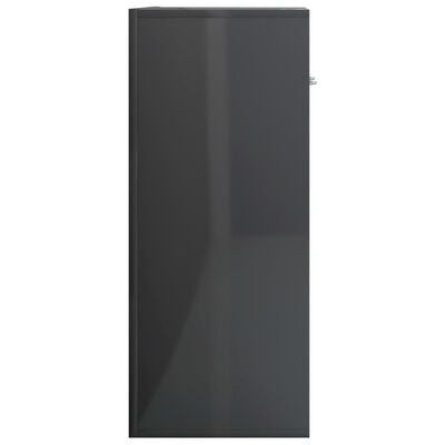 vidaXL 802479 vidaXL Sideboard High Gloss Grey 60x30x75 cm Chipboard (AU/US only)