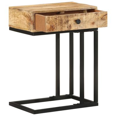 vidaXL طاولة جانبية على شكل U مقاس 45×30×61 سم خشب مانجو صلب