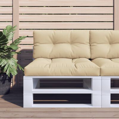 vidaXL وسادة أريكة طبلية بيج 70×40×10 سم