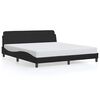 vidaXL إطار سرير "Dover" أسود 180&times;200 سم من الجلد الصناعي
