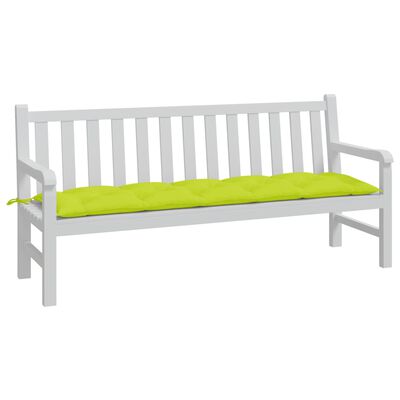 vidaXL وسادة مقعد حديقة أخضر ساطع 180×50×7 سم قماش