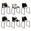 275277 vidaXL Dining Chair 6 pcs Genuine Goat Leather (3x244751) - Untranslated