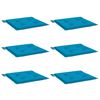 vidaXL وسائد كرسي حديقة 6 قطع لون أزرق 40&times;40&times;4 سم قماش أوكسفورد