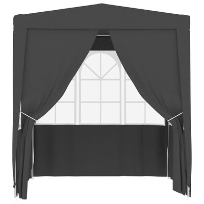 vidaXL خيمة حفلات احترافية بجدران جانبية 2.5×2.5 م أنثراسيت 90 جم/م²