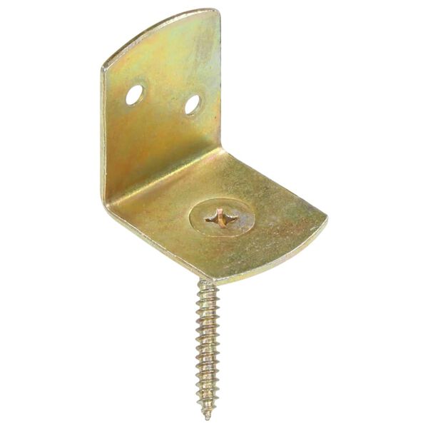 vidaXL عدد 24 ق زوايا تثبيت لوح السياج بشكل حرف L معدن مجلفن