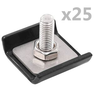 vidaXL عدد 25 طقم موصل حصيرة شبكية أنثراسيت