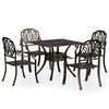 3070604 vidaXL 5 Piece Bistro Set Cast Aluminium Bronze (2x315567+315588) - Untranslated