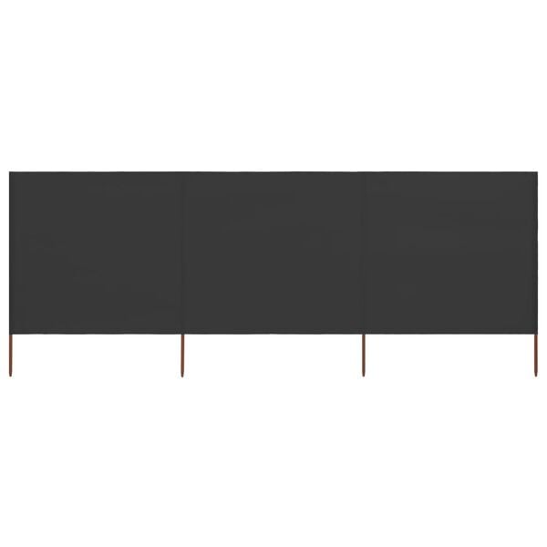 vidaXL عدد 3 ألواح مصد رياح قماش 400&times;80 سم أنثراسيت