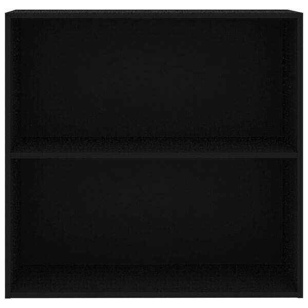 vidaXL خزانة كتب دورين لون أسود 80×30×76.5 سم خشب صناعي