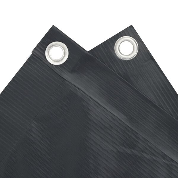 vidaXL حاجز شرفة قماش أكسفورد 75&times;400 سم أنثراسايت