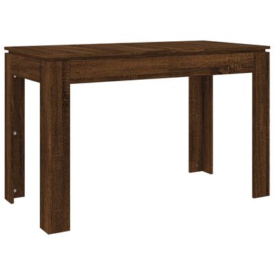 vidaXL طاولة طعام بلوط بني 120×60×76 سم خشب صناعي