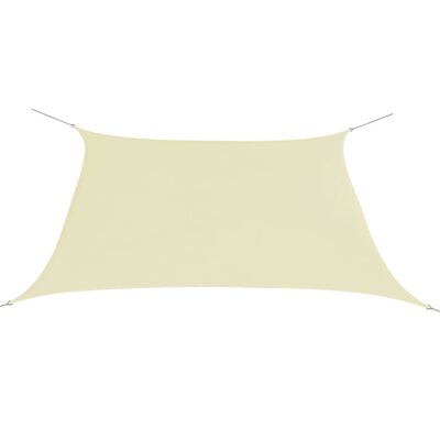 vidaXL مظلة شراعية قماش أكسفورد مربعة الشكل 2×2 سم كريمي