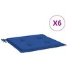 vidaXL وسائد كرسي حديقة 6 قطع لون أزرق ملكي 50&times;50&times;4 سم قماش أوكسفورد