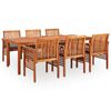 278905 vidaXL 7 Piece Outdoor Dining Set with Cushions Solid Acacia Wood (45963+2x45971) - Untranslated