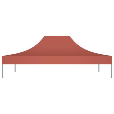 vidaXL سقف خيمة حفلات 4.5×3 م قرميدي 270 جم/م²