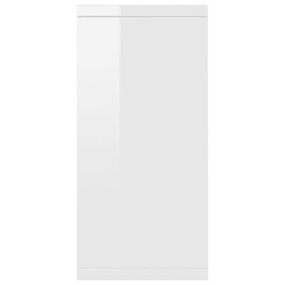 vidaXL خزانة جانبية أبيض لامع 88×30×65 سم خشب حبيبي (الولايات المتحدة/أستراليا فقط)
