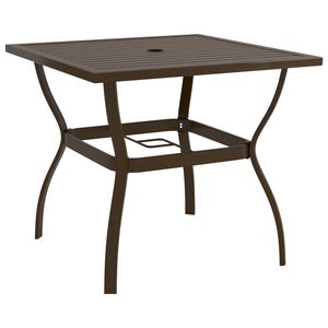 vidaXL طاولة حديقة بني 81.5&times;81.5&times;72 سم فولاذ