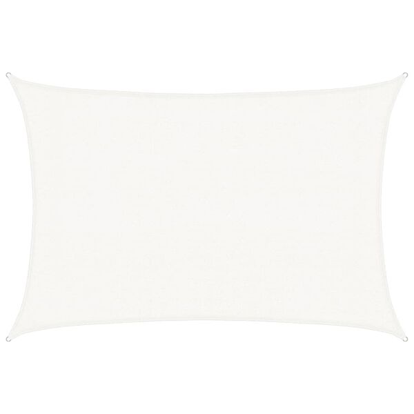 vidaXL مظلة شراعية 160 جم/م² أبيض 3×4.5 م HDPE