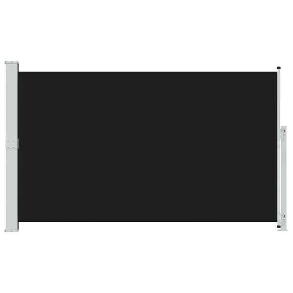 vidaXL مظلة فناء جانبية قابلة للسحب 180×300 سم أسود