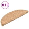 vidaXL سجادات درج، 15 قطعة، 56 &times; 17 &times; 3 سم، نصف دائري ذهبي