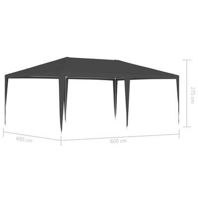 vidaXL خيمة حفلات احترافية 4×6 م أنثراسيت 90 جم/م²