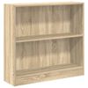 vidaXL Bookshelf Sonoma Oak 80x24x75 cm Engineered Wood - Untranslated