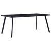 281874 vidaXL Dining Table Black 160x80x75 cm Tempered Glass - Untranslated