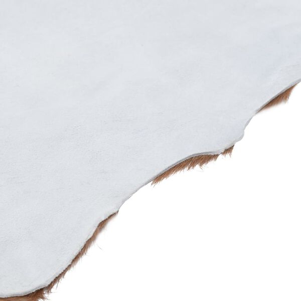 vidaXL جلد ماعز مختلط بني وأبيض 100x60 سم