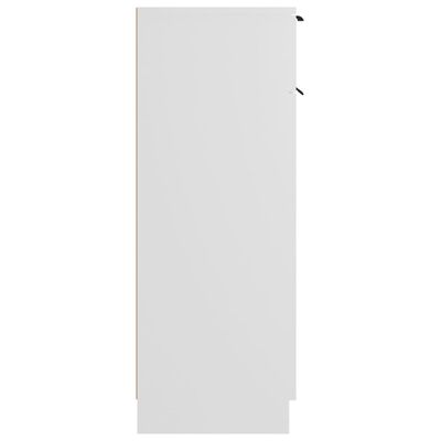 vidaXL خزانة حمام أبيض 32×34×90 سم خشب صناعي