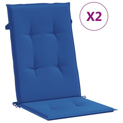 vidaXL وسائد كرسي حديقة 2 ق أزرق ملكي 120×50×3 سم