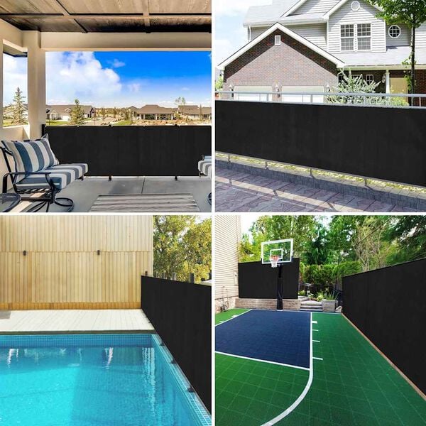 vidaXL شبكة خصوصية أسود 1.2&times;25 م HDPE وزن 75 جم/م&sup2;