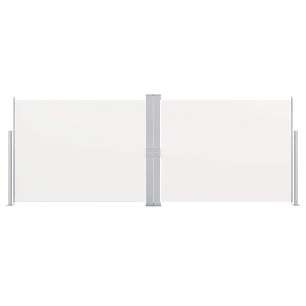 vidaXL مظلة جانبية قابلة للسحب 1000x170 سم كريمة