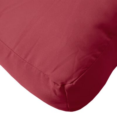 vidaXL وسادة أريكة طبلية أحمر خمري 70×70×10 سم