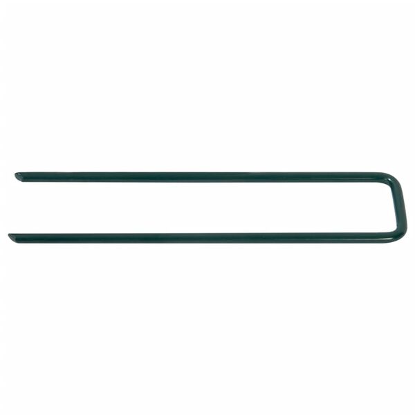 vidaXL مسامير عشب صناعي 50 ق على شكل حرف U حديد