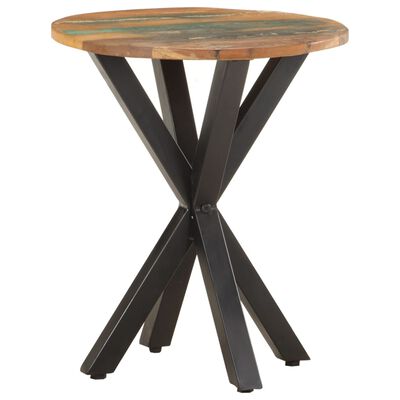 vidaXL طاولة جانبية 48×48×56 سم خشب صلب مستصلح