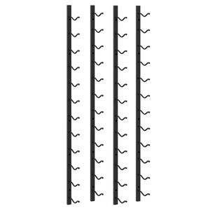 vidaXL حاملات نبيذ مثبتة على الحائط متسعة لـ 12 قارورة 2 ق حديد أسود