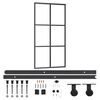 3081949 vidaXL Sliding Door with Hardware Set ESG Glass&Aluminium 102x205 cm(151013+145263) - Untranslated