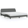 vidaXL إطار سرير "Dover" رمادي داكن 180&times;200 سم من القماش