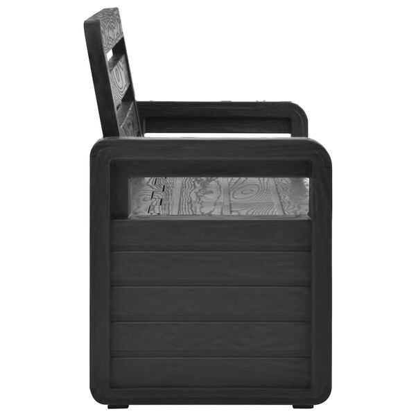 vidaXL مقعد تخزين حديقة 132.5 سم بلاستيك أنتراسيت