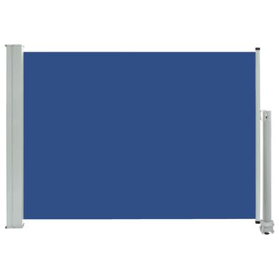 vidaXL مظلة فناء جانبية قابلة للسحب 80×300 سم أزرق