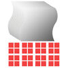 vidaXL مرآة حائطية 8 ق 20×20 سم زجاج مموج