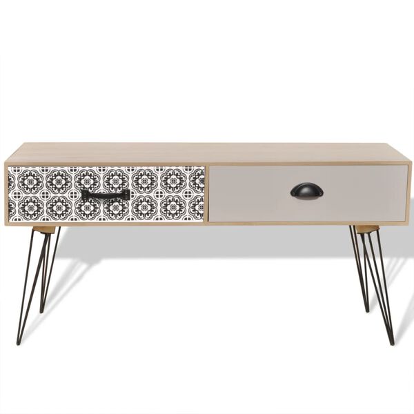 vidaXL طاولة تلفزيون جانبية 100&times;40&times;35 سم بني